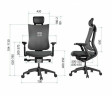 Функциональное кресло Schairs TONE-F01W, Цвет: серый